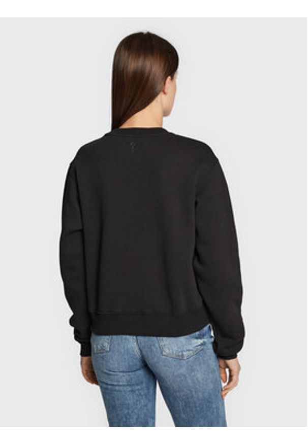 Guess Bluza W3RQ10 K9Z21 Czarny Regular Fit. Kolor: czarny. Materiał: bawełna, syntetyk