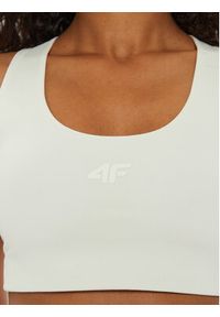 4f - 4F Biustonosz sportowy 4FWAW24USBAF140 Écru. Materiał: syntetyk