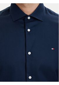 TOMMY HILFIGER - Tommy Hilfiger Koszula Dobby MW0MW43747 Granatowy Regular Fit. Kolor: niebieski. Materiał: bawełna #3