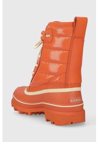 sorel - Sorel śniegowce CARIBOU ROYAL WP kolor pomarańczowy 2055871. Nosek buta: okrągły. Zapięcie: sznurówki. Kolor: pomarańczowy. Materiał: guma. Styl: klasyczny #5