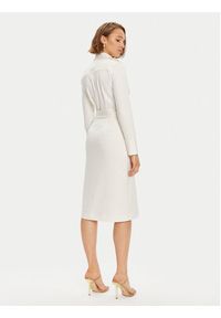 TOMMY HILFIGER - Tommy Hilfiger Sukienka koszulowa Utility Shirt Dress Ls WW0WW42269 Biały Regular Fit. Kolor: biały. Materiał: bawełna. Typ sukienki: koszulowe #5