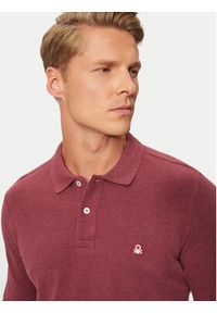 United Colors of Benetton - United Colors Of Benetton Polo 3088U3025 Bordowy Regular Fit. Typ kołnierza: polo. Kolor: czerwony. Materiał: bawełna