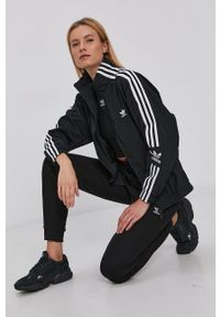 adidas Originals Spodnie H37878 damskie kolor czarny gładkie. Kolor: czarny. Materiał: dzianina. Wzór: gładki #5