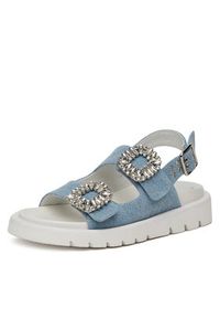 Eva Minge Sandały SNOWDROP-I75-563 Niebieski. Kolor: niebieski. Materiał: materiał #3