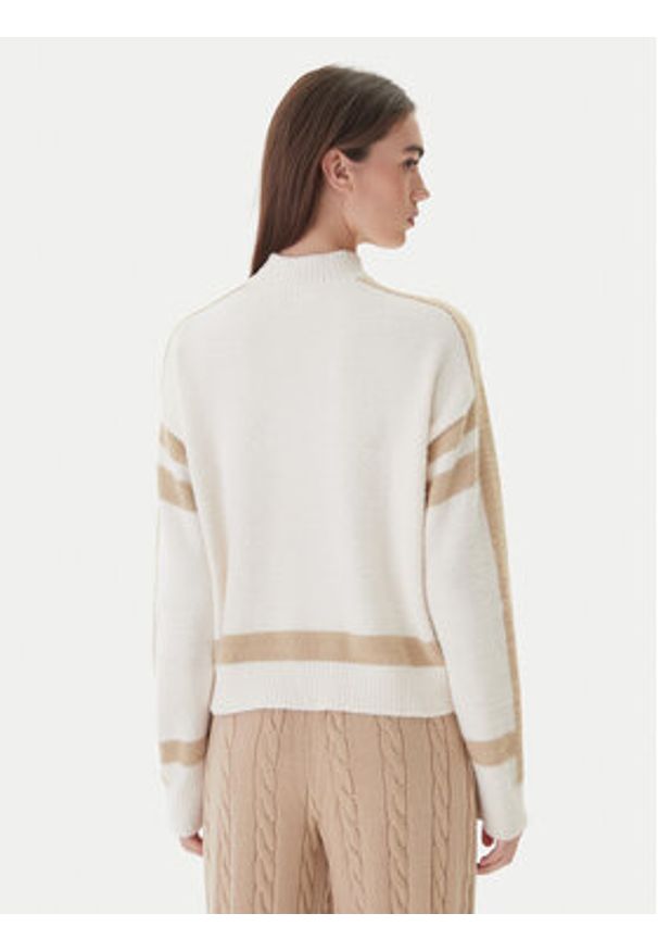 Guess Golf W5BR78 Z4242 Écru Relaxed Fit. Typ kołnierza: golf. Materiał: syntetyk