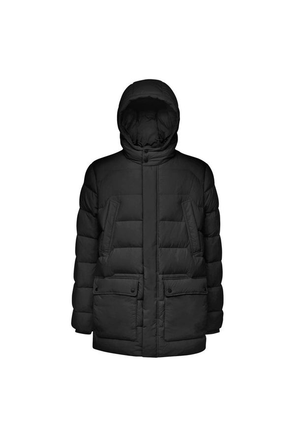 Geox - Kurtka GEOX M ELVER PARKA Czarny. Kolor: czarny. Materiał: tkanina