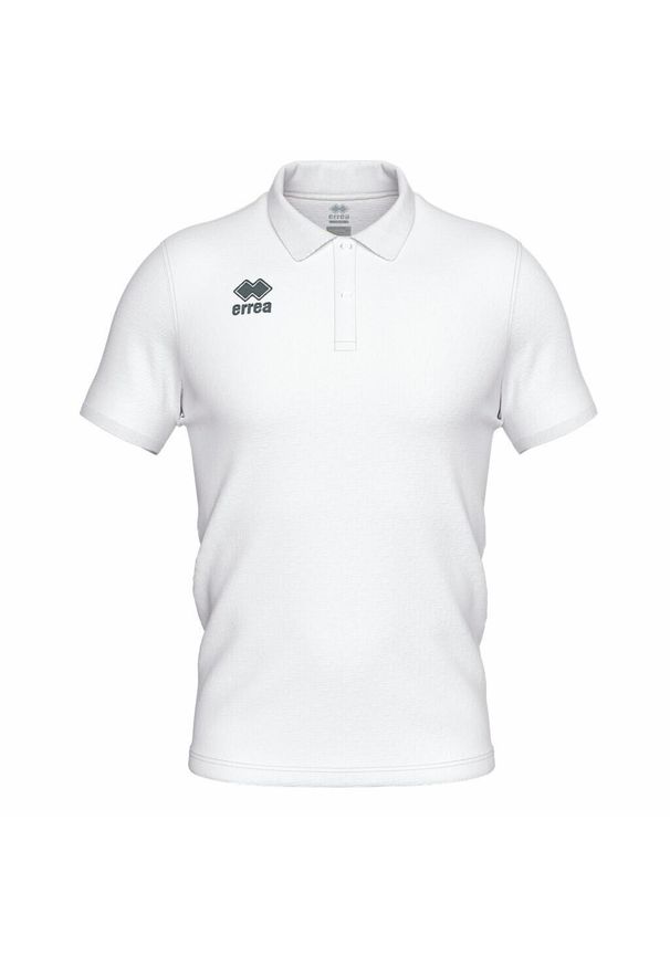 ERREA - Koszulka polo dla dzieci Errea Evo. Typ kołnierza: polo. Kolor: biały. Materiał: bawełna. Styl: wakacyjny, sportowy