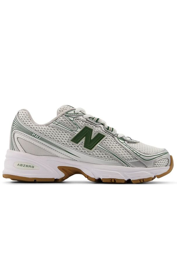 Buty młodzieżowe New Balance GR740SF - srebrne. Kolor: srebrny. Materiał: materiał, syntetyk. Szerokość cholewki: normalna. Sezon: lato. Sport: turystyka piesza