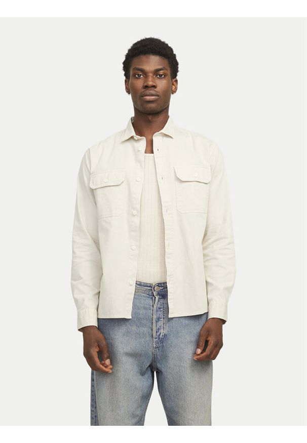 Jack & Jones Koszula jeansowa Travis 12269262 Beżowy Comfort Fit. Kolor: beżowy. Materiał: bawełna