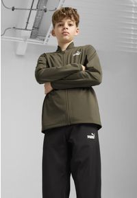 Puma - Młodzieżowy dres Poly Baseball PUMA Loden Green. Kolor: zielony. Materiał: dresówka. Styl: młodzieżowy