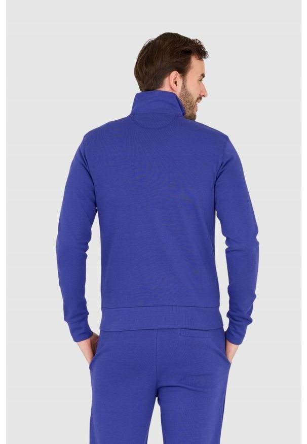 La Martina - LA MARTINA Fioletowa bluza męska na zamek, Rozmiar XL. Kolor: fioletowy