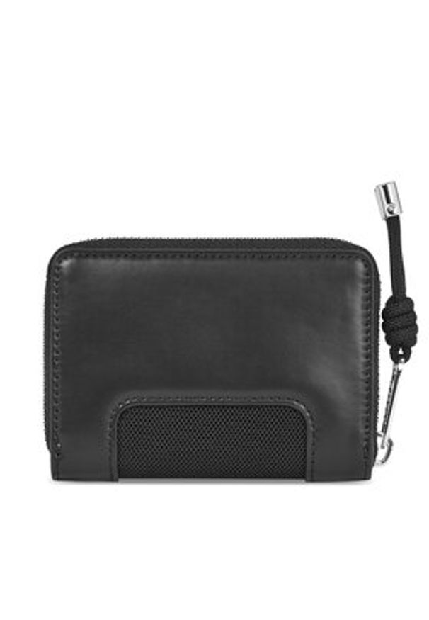 Tommy Jeans Mały Portfel Damski AW0AW16218 Czarny. Kolor: czarny. Materiał: skóra