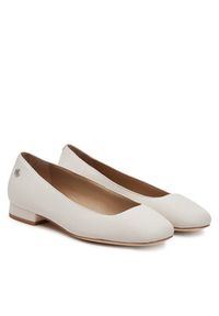 Lauren Ralph Lauren - LAUREN RALPH LAUREN Baleriny Emellie 802970534003 Biały. Kolor: biały. Materiał: skóra #5