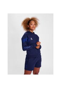 Damska bluza z kapturem na zamek błyskawiczny Hummel Travel. Typ kołnierza: kaptur. Kolor: niebieski. Sport: fitness #1