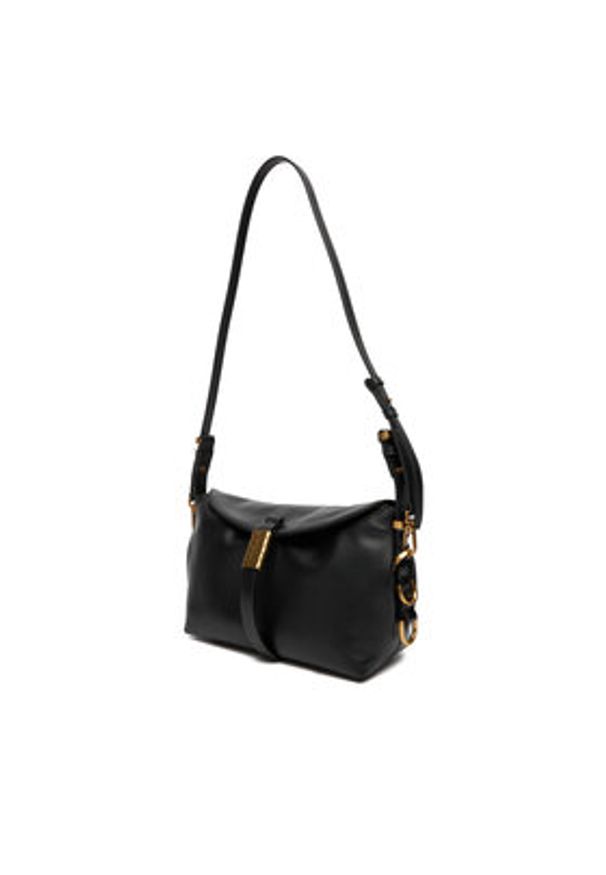 Pinko - PINKO Torebka Saddle Baguette Mini AI 25-26 PLTT 105895 A1ZX Czarny. Kolor: czarny. Materiał: skórzane