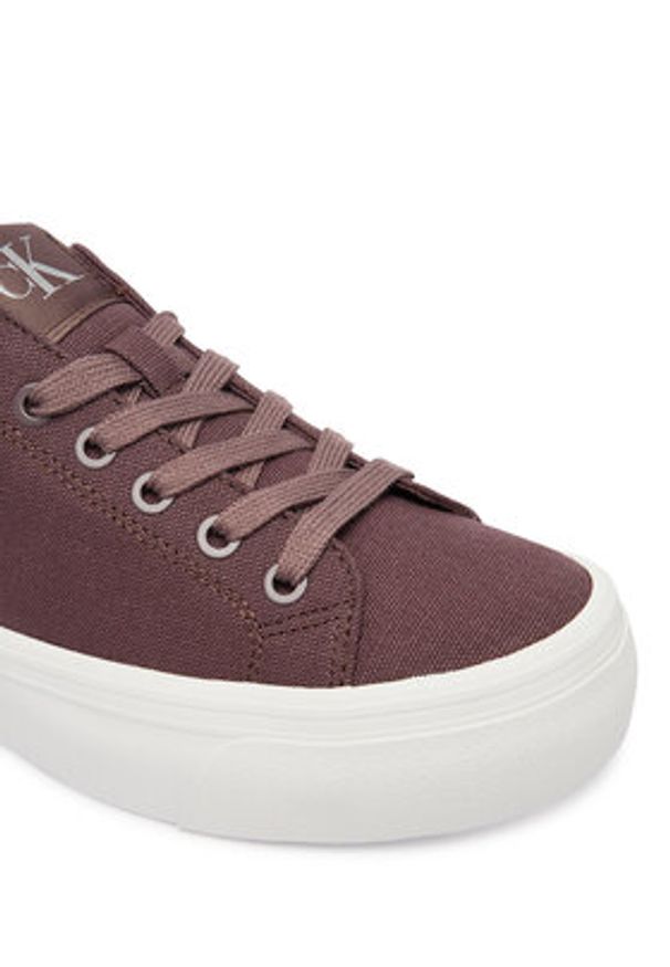 Calvin Klein Jeans Sneakersy Vulc Flatform Low Canvas Mg YW0YW01763 Szary. Kolor: szary. Materiał: materiał