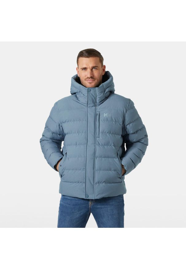 Ocieplana kurtka z kapturem Helly Hansen Alby. Typ kołnierza: kaptur. Kolor: niebieski. Materiał: puch. Sport: turystyka piesza