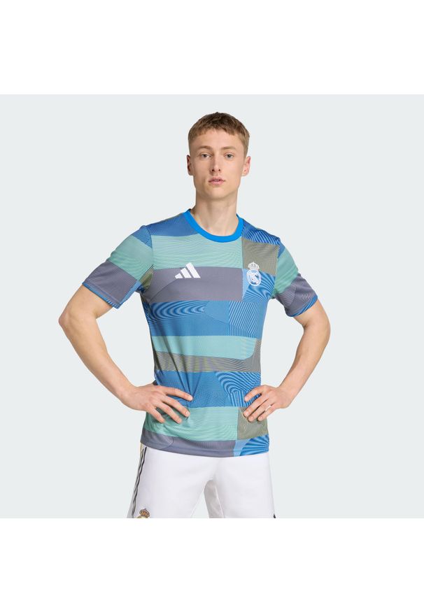 Adidas - Koszulka Real Madrid 25/26 Pre-Match. Kolor: niebieski. Sport: piłka nożna