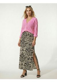 Sinsay - Wiskozowa spódnica midi z rozcięciami po bokach - kremowy. Kolor: kremowy. Materiał: wiskoza #1