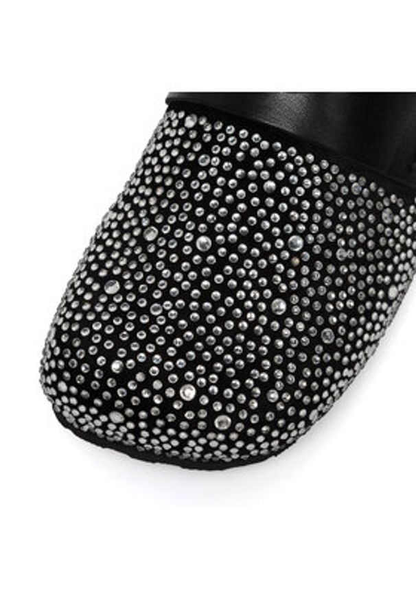 Eva Minge Klapki PERPETUE-24SS03 Srebrny. Kolor: srebrny. Materiał: zamsz, skóra