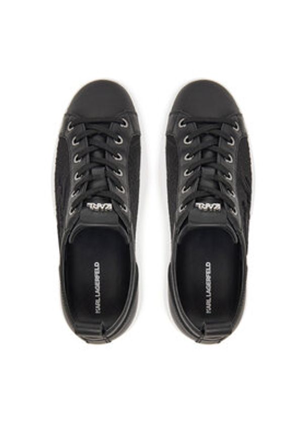 Karl Lagerfeld - KARL LAGERFELD Sneakersy KL65011F Czarny. Kolor: czarny. Materiał: skóra