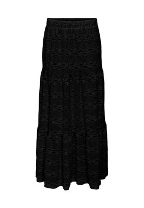 only - ONLY Spódnica maxi Luna 15353206 Czarny Regular Fit. Kolor: czarny. Materiał: bawełna