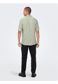 Only & Sons Koszula 22013267 Zielony Regular Fit. Kolor: zielony. Materiał: wiskoza