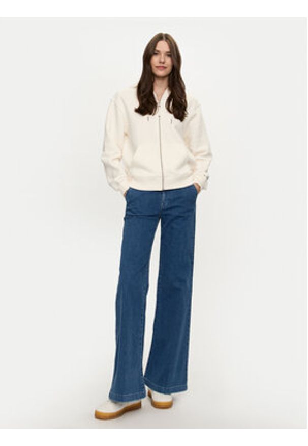 TOMMY HILFIGER - Tommy Hilfiger Bluza WW0WW43572 Écru Regular Fit. Materiał: bawełna