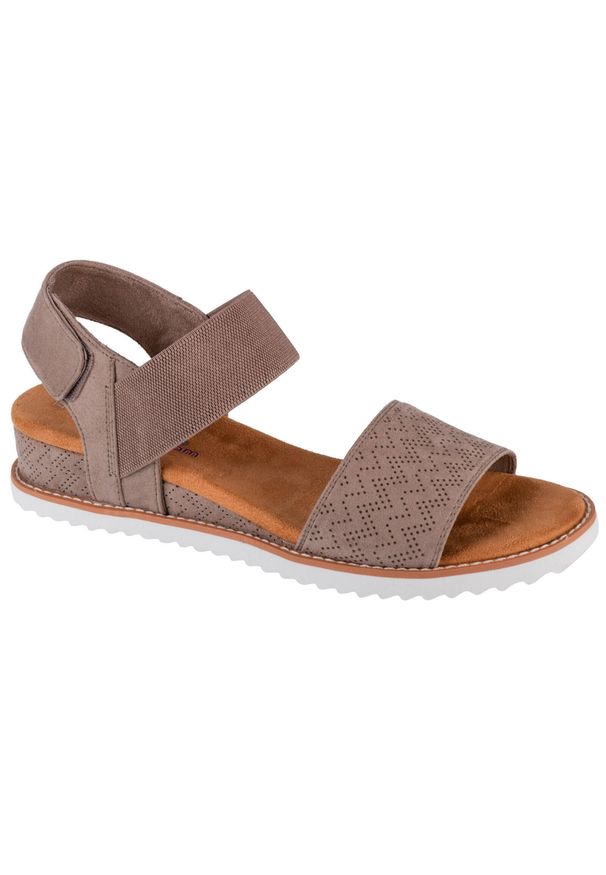 skechers - Sandały damskie, Desert Kiss. Kolor: brązowy. Materiał: tkanina