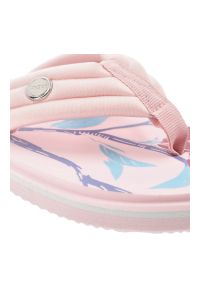 Big-Star - Różowe Japonki Big Star Damskie Obuwie Piankowe. Okazja: na spacer, na co dzień, na plażę. Kolor: różowy. Materiał: materiał. Wzór: nadruk, paski, kwiaty. Sezon: lato. Styl: casual, wakacyjny #3