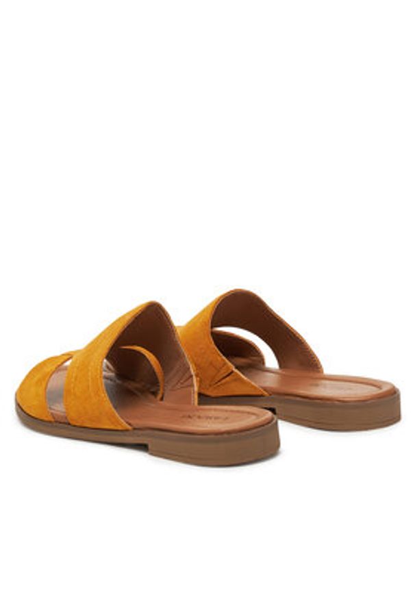 Lasocki Klapki WI23-FOXI-57 Żółty. Kolor: żółty. Materiał: zamsz, skóra