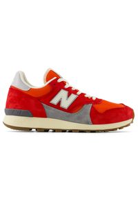 Buty unisex New Balance U475FA – czerwone. Okazja: na co dzień. Kolor: czerwony. Materiał: zamsz, materiał. Szerokość cholewki: normalna #1