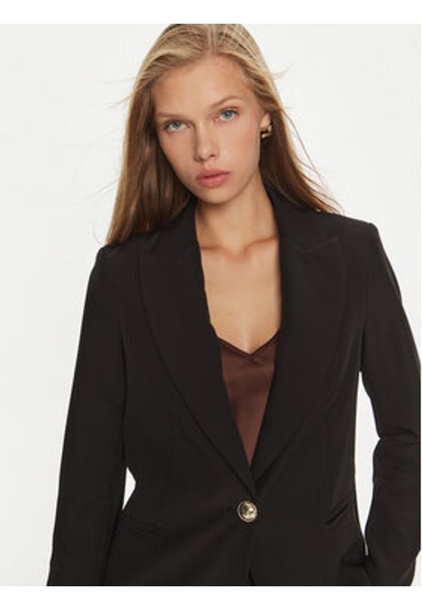 Maryley Marynarka 24IB187/M05/43NE Czarny Regular Fit. Kolor: czarny. Materiał: syntetyk