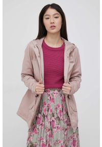only - Only kurtka damska kolor różowy przejściowa. Kolor: różowy. Materiał: poliester
