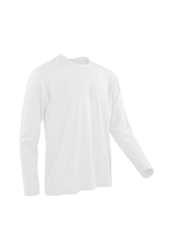 SPIRO - T-shirt Unisex Dla Dorosłych Z Długim Rękawem Performance. Kolor: biały. Długość rękawa: długi rękaw. Długość: długie. Sport: turystyka piesza
