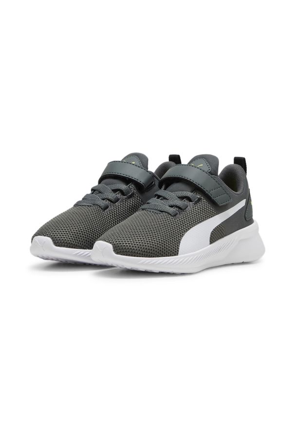 Buty do chodzenia dla dzieci Puma Flyer Runner V Ps. Zapięcie: rzepy. Kolor: czarny, zielony, biały, wielokolorowy. Materiał: guma, syntetyk, tkanina, materiał. Szerokość cholewki: normalna. Sport: turystyka piesza