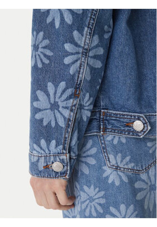 Roxy Kurtka jeansowa Salty Horizon ERJJK03700 Niebieski Regular Fit. Kolor: niebieski. Materiał: bawełna