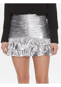 Kontatto Spódnica mini MR1045 Srebrny Regular Fit. Kolor: srebrny. Materiał: syntetyk #1