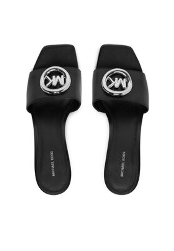 MICHAEL Michael Kors Klapki Milan Mule Sandal 40R6MLMS1L Czarny. Kolor: czarny. Materiał: skóra