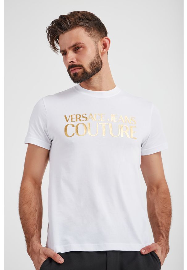 Versace Jeans Couture - T-SHIRT VERSACE JEANS COUTURE. Materiał: bawełna. Wzór: aplikacja. Styl: klasyczny