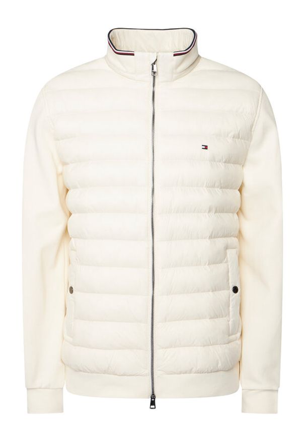 TOMMY HILFIGER - Tommy Hilfiger Kurtka przejściowa Mix Media Ess MW0MW41329 Beżowy Regular Fit. Kolor: beżowy. Materiał: bawełna