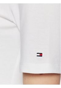 TOMMY HILFIGER - Tommy Hilfiger Polo Logo WW0WW37628 Biały Slim Fit. Typ kołnierza: polo. Kolor: biały. Materiał: bawełna #5