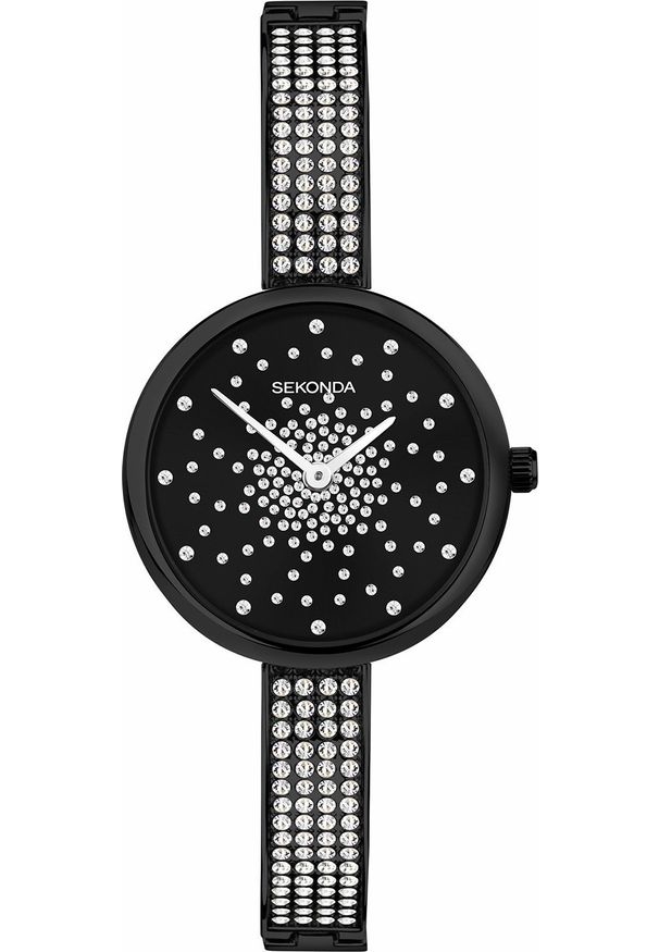 Zegarek Sekonda Zegarek damski Sekonda 40632 CYRKONIE czarny. Kolor: czarny