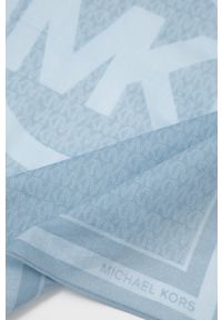 MICHAEL Michael Kors apaszka bawełniana wzorzysta. Kolor: niebieski. Materiał: bawełna