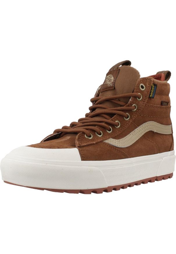 Tenisówki Vans Model Mte Sk8-hi Waterproof Kolor Brązowy. Kolor: brązowy. Materiał: syntetyk, tkanina, skóra