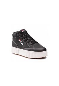 Buty do chodzenia damskie Fila Sandblast Mid. Zapięcie: sznurówki. Kolor: czarny. Materiał: guma, skóra, tkanina. Szerokość cholewki: normalna. Sport: turystyka piesza