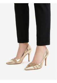 Nine West Szpilki CEO-MARIAM-01 Złoty. Kolor: złoty. Materiał: materiał. Obcas: na szpilce #7