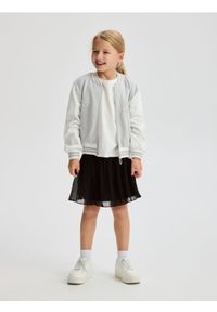 Reserved - Rozpinana bluza bomberka - jasnoszary. Kolor: szary. Materiał: bawełna #1
