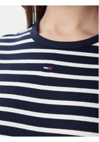 Tommy Jeans T-Shirt DW0DW17383 Granatowy Regular Fit. Kolor: niebieski. Materiał: bawełna #5