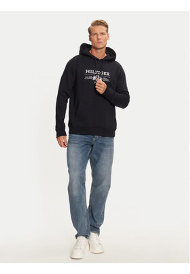 TOMMY HILFIGER - Tommy Hilfiger Bluza MW0MW35527 Granatowy Regular Fit. Kolor: niebieski. Materiał: bawełna